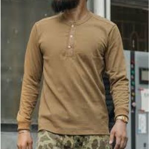 Long Sleeve Textured Henley Shirt Goodfellow & Co